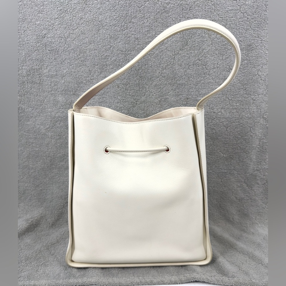 3.1 Phillip Lim Soleil Large Bucket Bag Off White Leather Purse Matching Pouch - Picture 5 of 16